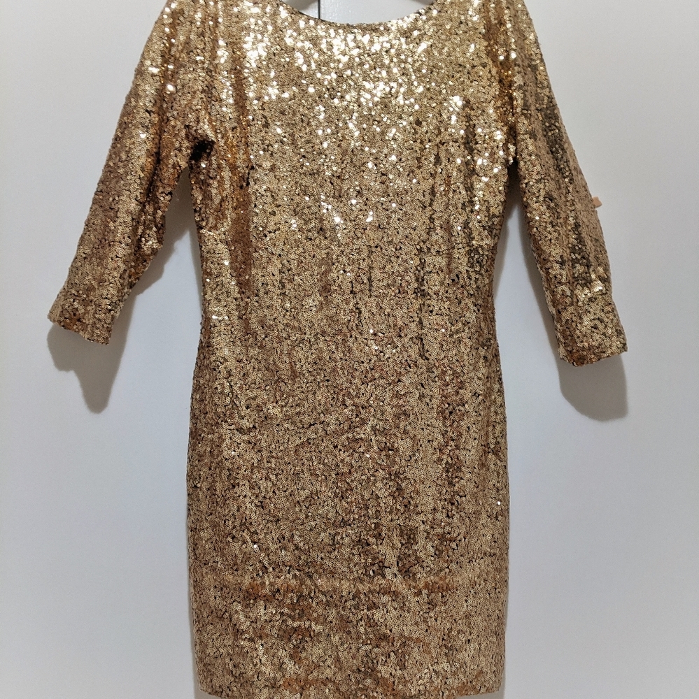 Gianni Bini Gold Sequin Dress
